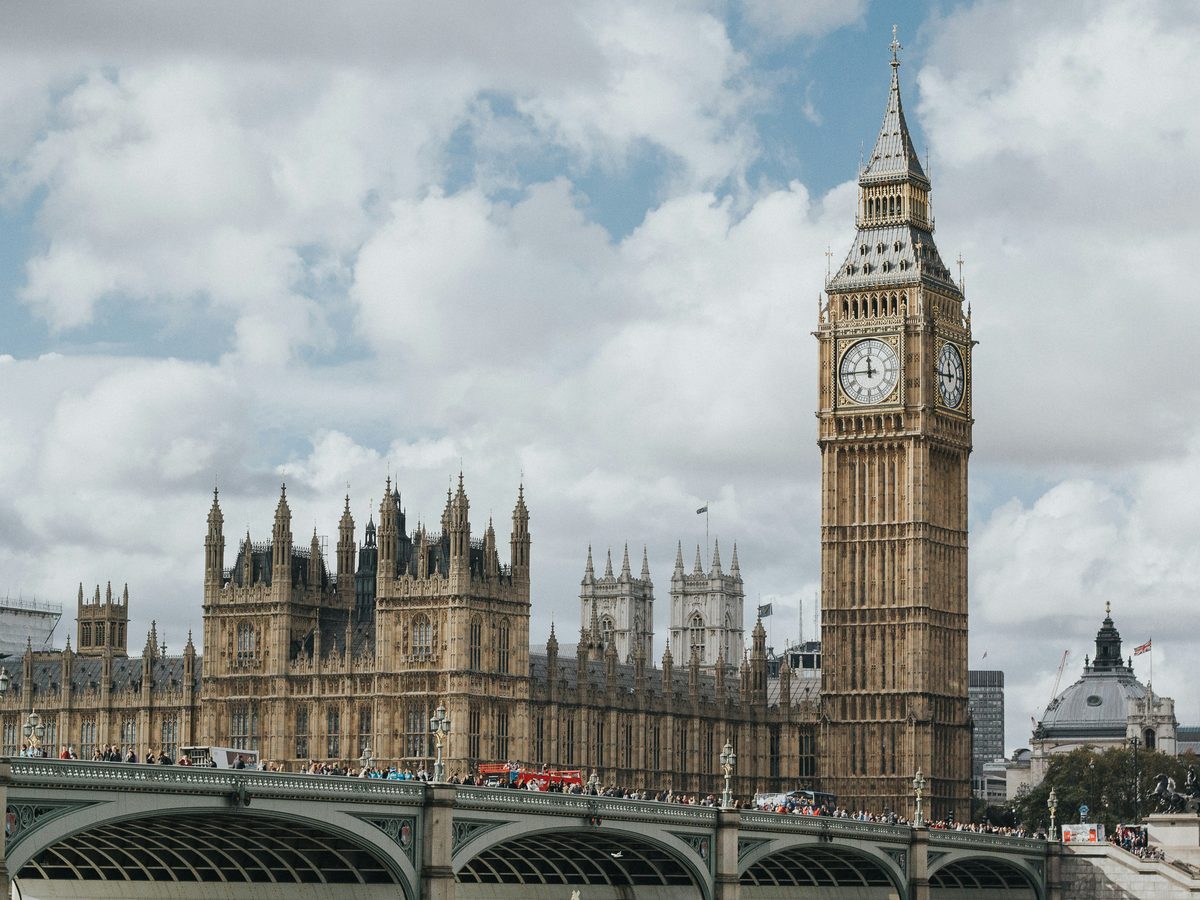 英國倫敦大笨鐘與西敏橋